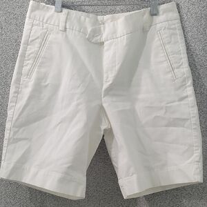 Dockers Women'sWhite Flat Front Shorts Casual Cotton Blend Size 6